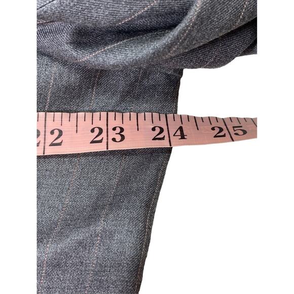Ralph Lauren Jacket Mens 44R Gray Pinstripe 92% Wool 8% Cashmere Two Button - Picture 6 of 12